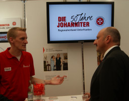 Bei der fleißigen Standbesatzung der Johanniter