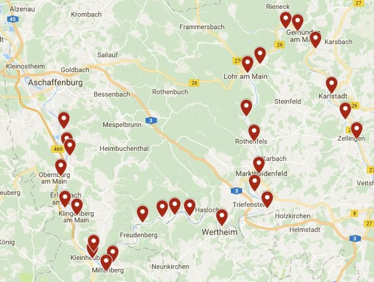 Mainradtour: Mitradeln oder zu den einzelnen Stationen dazukommen