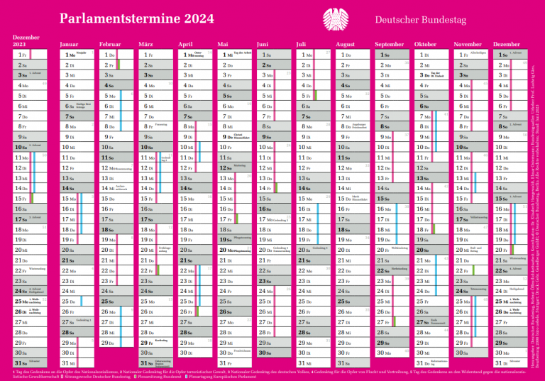 Sitzungskalender 2024